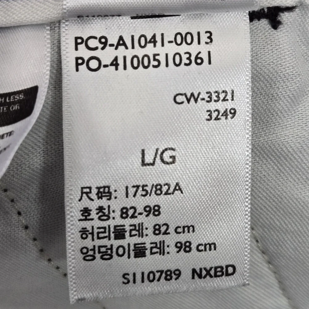 Levi's Men Pants L/G Black Check Chino Button Relaxed Logo